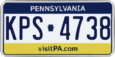 PA license plate KPS4738
