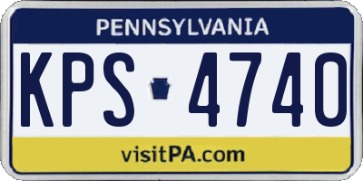 PA license plate KPS4740