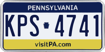 PA license plate KPS4741