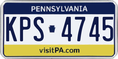 PA license plate KPS4745