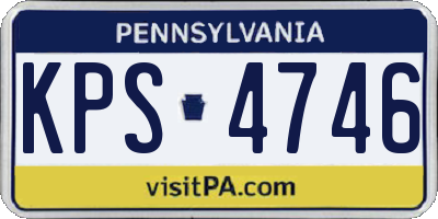 PA license plate KPS4746