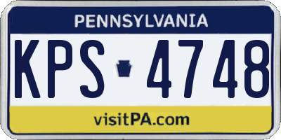 PA license plate KPS4748