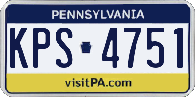 PA license plate KPS4751