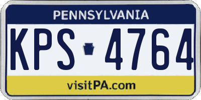 PA license plate KPS4764
