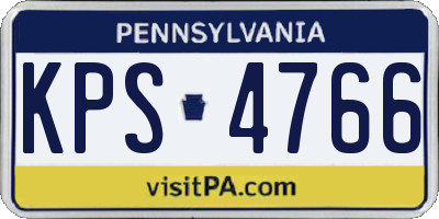 PA license plate KPS4766