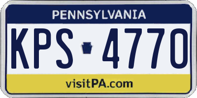 PA license plate KPS4770