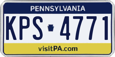 PA license plate KPS4771