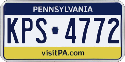 PA license plate KPS4772