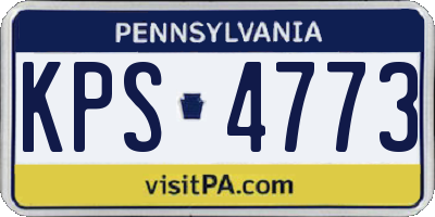 PA license plate KPS4773