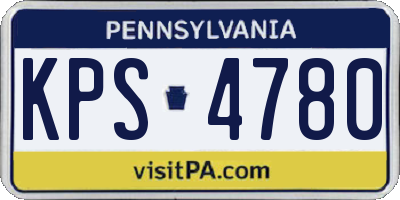 PA license plate KPS4780