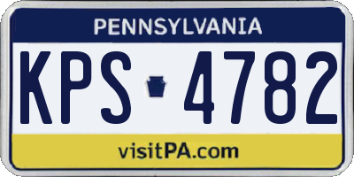 PA license plate KPS4782