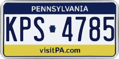 PA license plate KPS4785