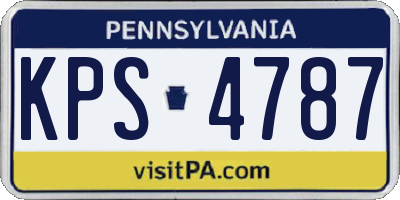 PA license plate KPS4787