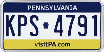 PA license plate KPS4791