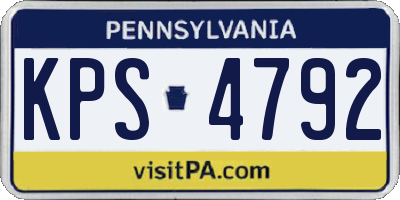 PA license plate KPS4792