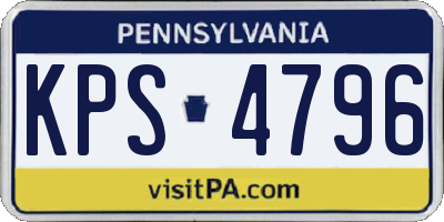 PA license plate KPS4796
