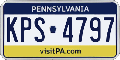 PA license plate KPS4797