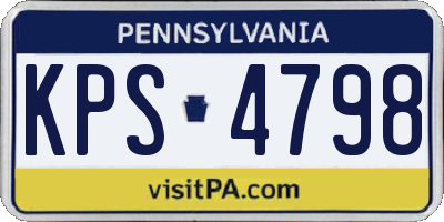PA license plate KPS4798