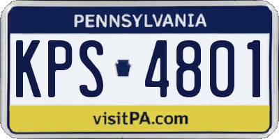 PA license plate KPS4801