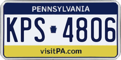 PA license plate KPS4806