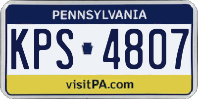PA license plate KPS4807
