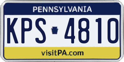 PA license plate KPS4810