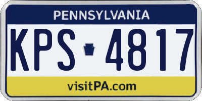 PA license plate KPS4817