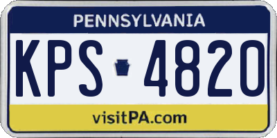 PA license plate KPS4820