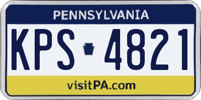 PA license plate KPS4821