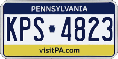PA license plate KPS4823