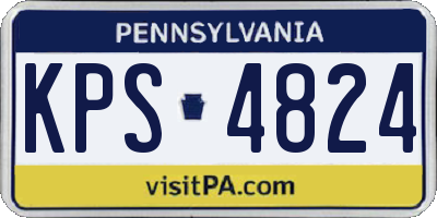 PA license plate KPS4824