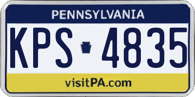 PA license plate KPS4835