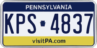 PA license plate KPS4837