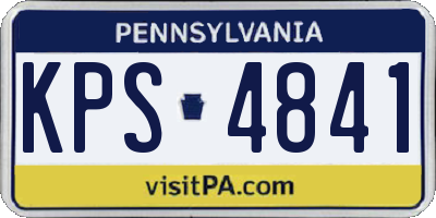 PA license plate KPS4841
