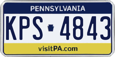 PA license plate KPS4843