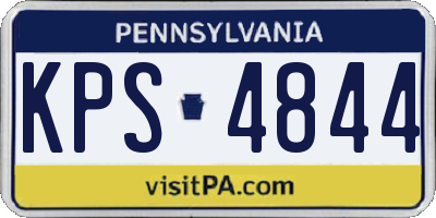 PA license plate KPS4844