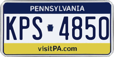 PA license plate KPS4850