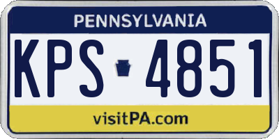 PA license plate KPS4851