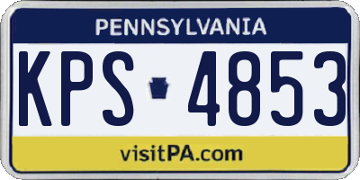 PA license plate KPS4853