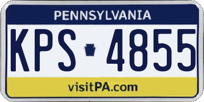 PA license plate KPS4855