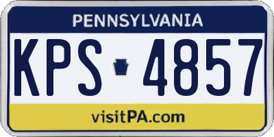 PA license plate KPS4857