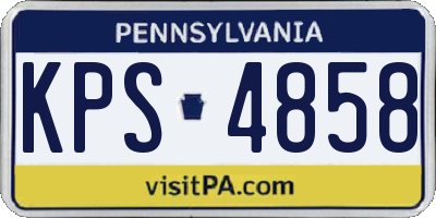 PA license plate KPS4858
