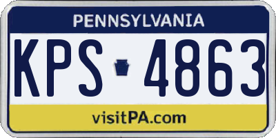 PA license plate KPS4863