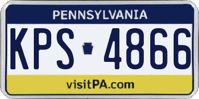 PA license plate KPS4866