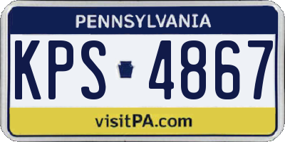 PA license plate KPS4867