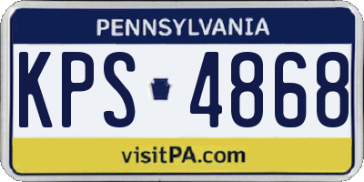 PA license plate KPS4868