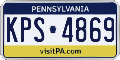 PA license plate KPS4869