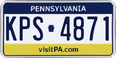 PA license plate KPS4871