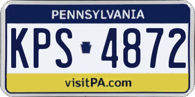 PA license plate KPS4872