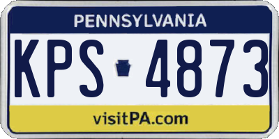 PA license plate KPS4873